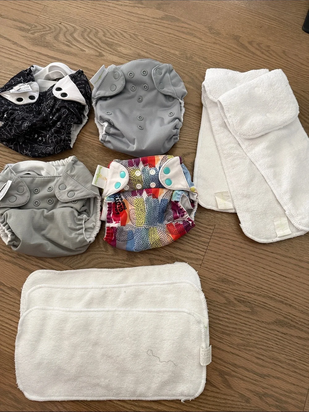 BumGenius Cloth Diaper Covers - Gray, Black & Multicolor 5.0